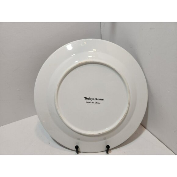 Todays Home Stoneware Fruit Dinner Plates 10.5" Set of 4 Red Green Yellow Purple - Picture 3 of 8